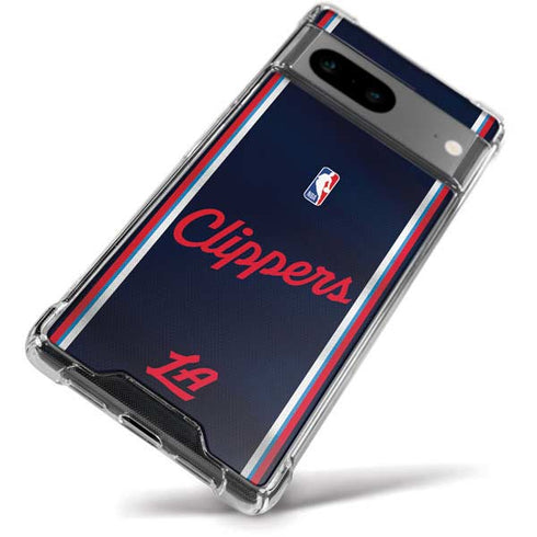NBA Los Angeles Clippers Distressed Red Google Pixel 8 Clear Case